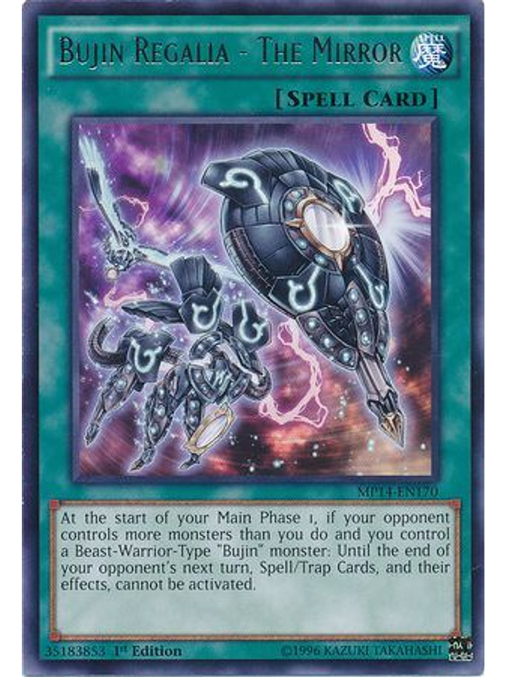 Bujin Regalia - The Mirror - MP14-EN170 - Rare 1st Edition 1