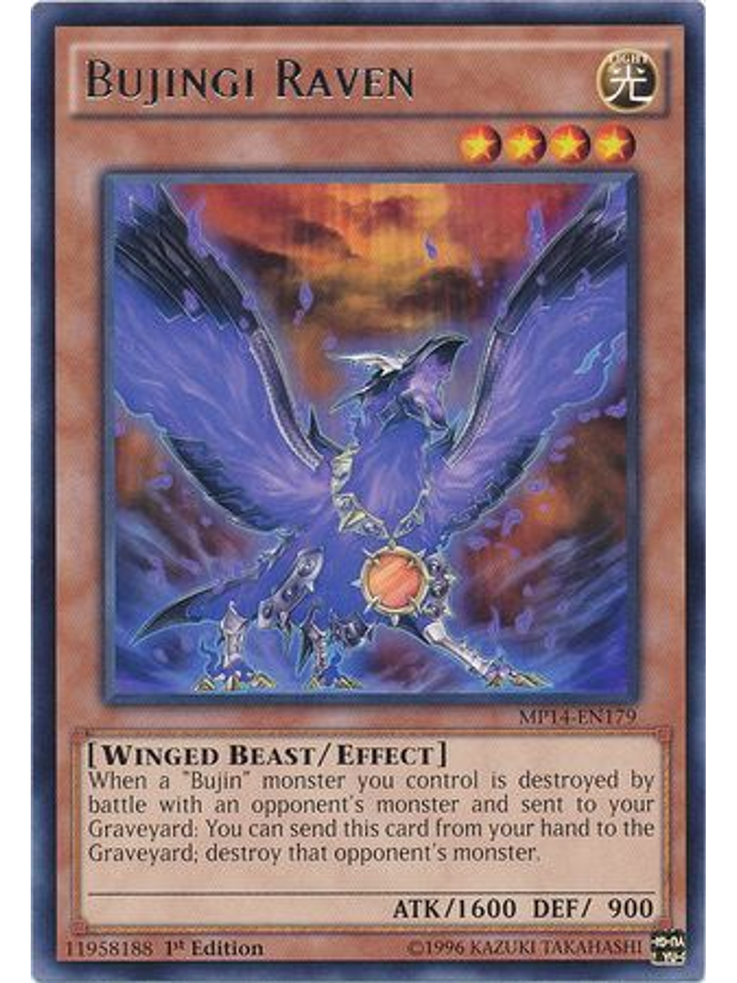 Bujingi Raven - MP14-EN179 - Rare 1st Edition 1