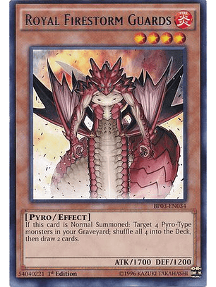 Royal Firestorm Guards - BP03-EN034 - Rare 1st Edition