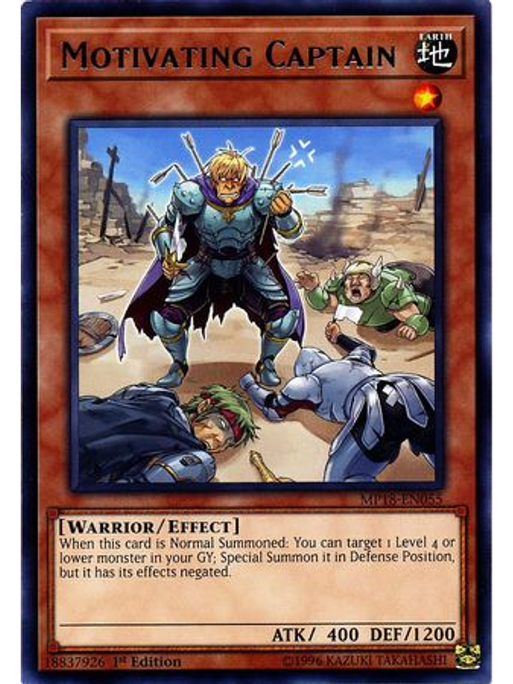 Motivating Captain - MP18-EN055 - Rare 1st Edition 1