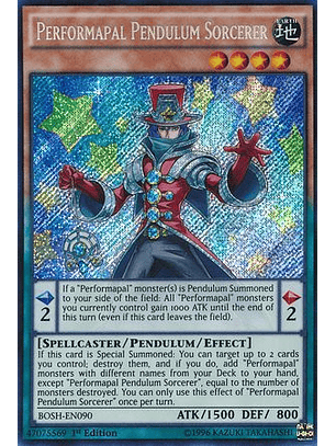 Performapal Pendulum Sorcerer - BOSH-EN090 - Secret Rare 1st Edition