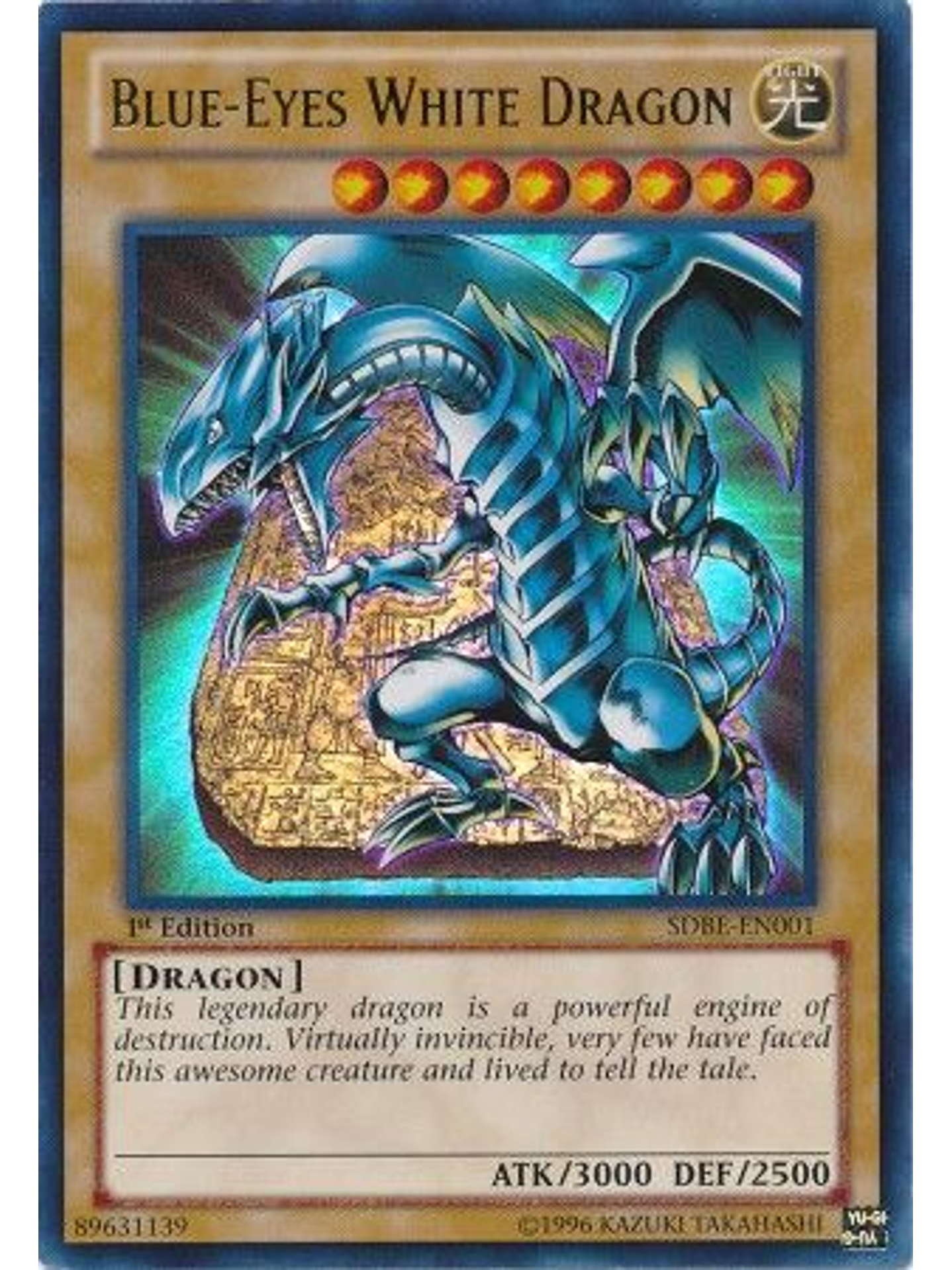 Blue-Eyes White Dragon - SDBE-EN001 - Ultra Rare 1st Edition 1