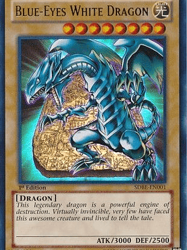 Blue-Eyes White Dragon - SDBE-EN001 - Ultra Rare 1st Edition