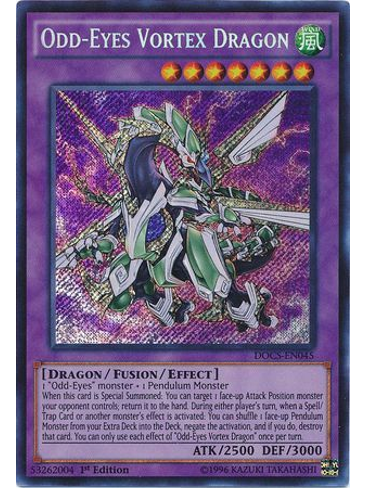 Odd-Eyes Vortex Dragon - DOCS-EN045 - Secret Rare 1st Edition 1