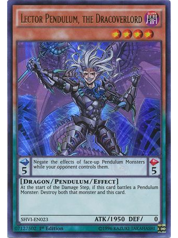 Lector Pendulum, the Dracoverlord - SHVI-EN023 - Ultra Rare 1st Edition 1