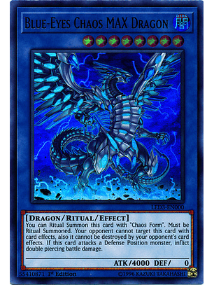 Blue-Eyes Chaos MAX Dragon - LED3-EN000 - Ultra Rare 1st Edition
