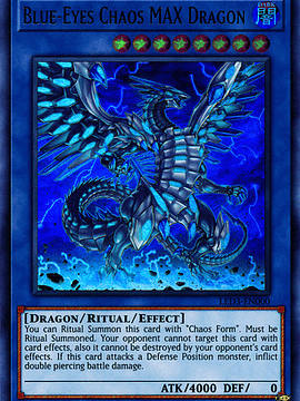 Blue-Eyes Chaos MAX Dragon - LED3-EN000 - Ultra Rare 1st Edition