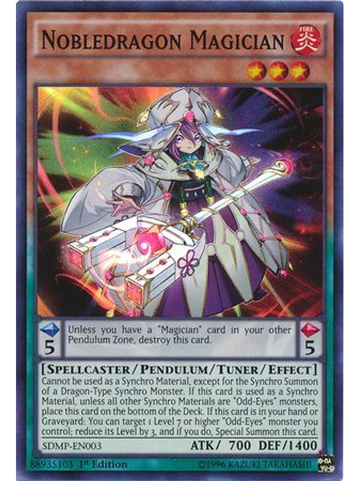 Nobledragon Magician - SDMP-EN003 - Super Rare 1st Edition 1
