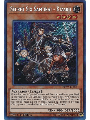 Secret Six Samurai - Kizaru - SPWA-EN005 - Secret Rare 1st Edition