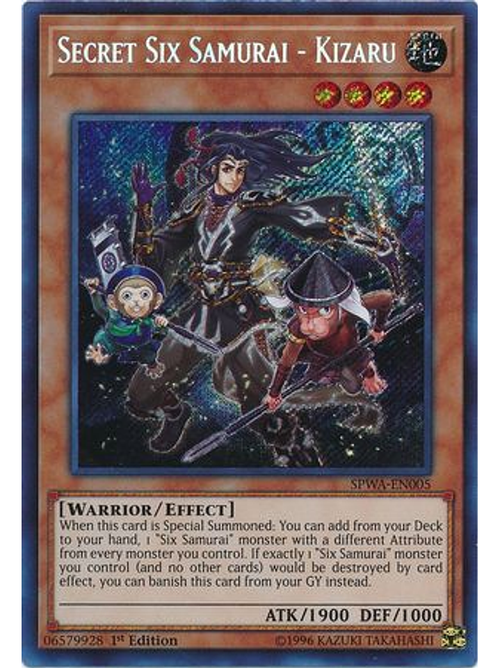 Secret Six Samurai - Kizaru - SPWA-EN005 - Secret Rare 1st Edition 1