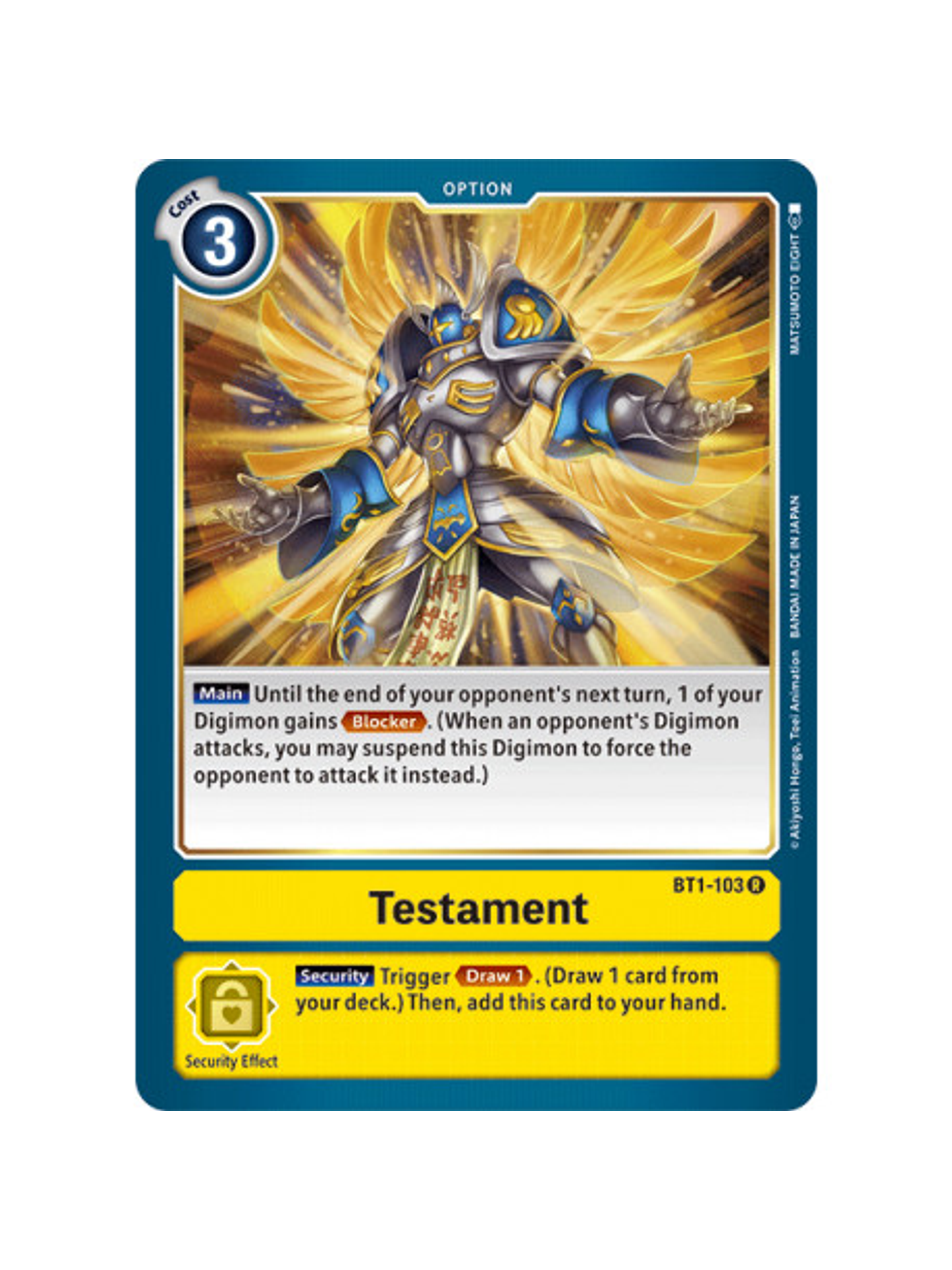 BT1-103 R Testament Option  1