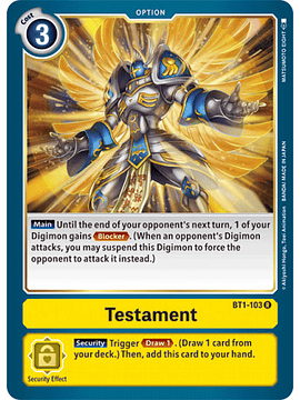 BT1-103 R Testament Option 