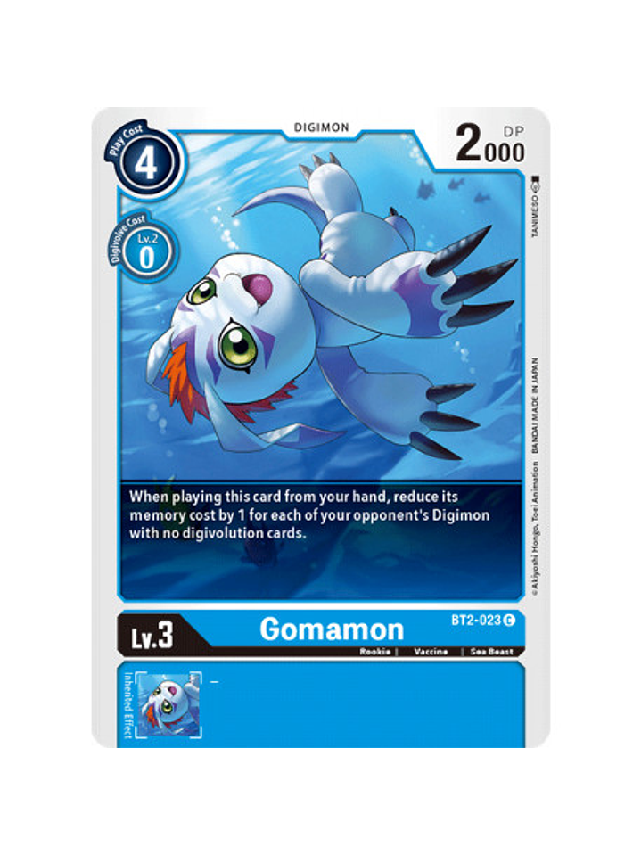 BT2-023 C Gomamon Digimon  1