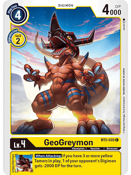 BT2-035 C GeoGreymon Digimon 