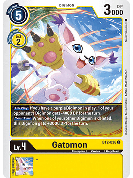 BT2-036 U Gatomon Digimon 
