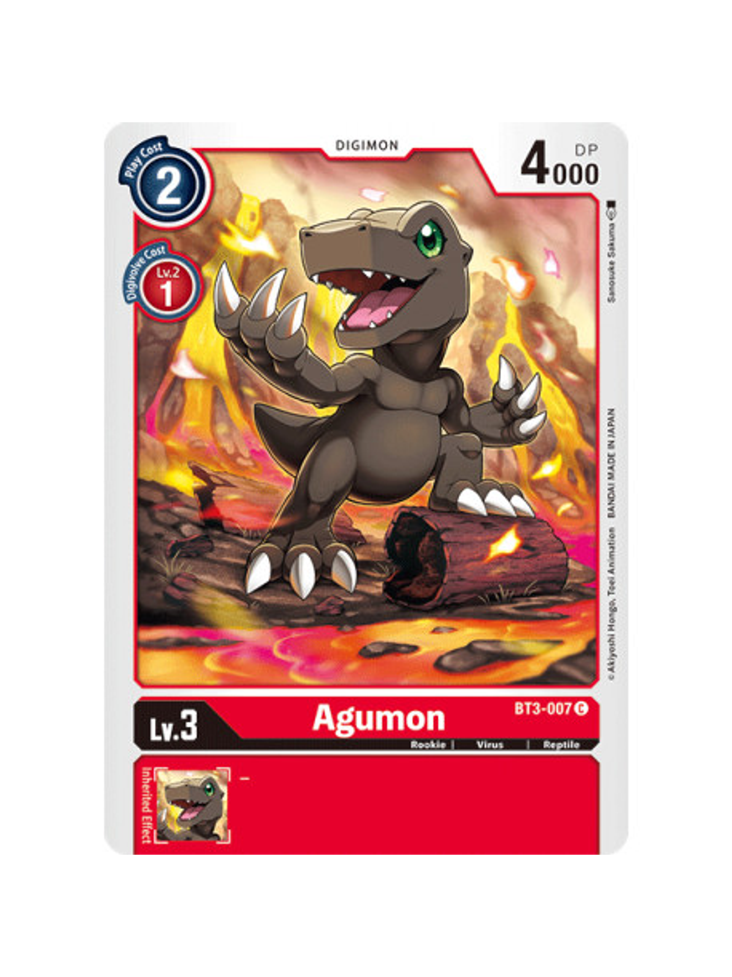 BT3-007 C Agumon Digimon  1