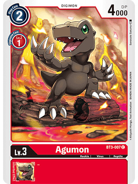 BT3-007 C Agumon Digimon 