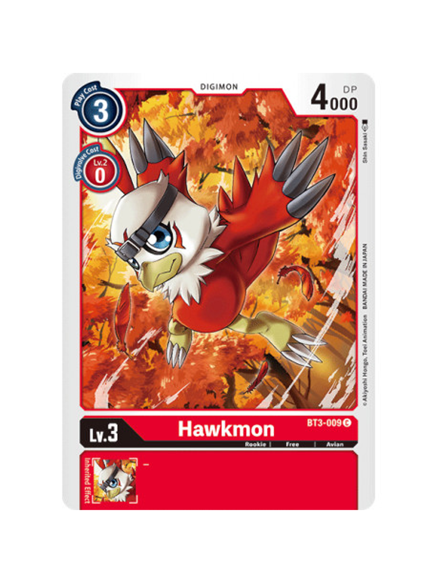 BT3-009 C Hawkmon Digimon  1