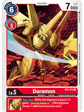 BT3-013 C Duramon Digimon 
