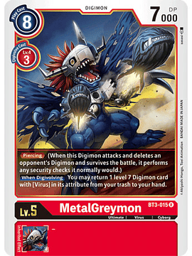 BT3-015 R MetalGreymon Digimon 