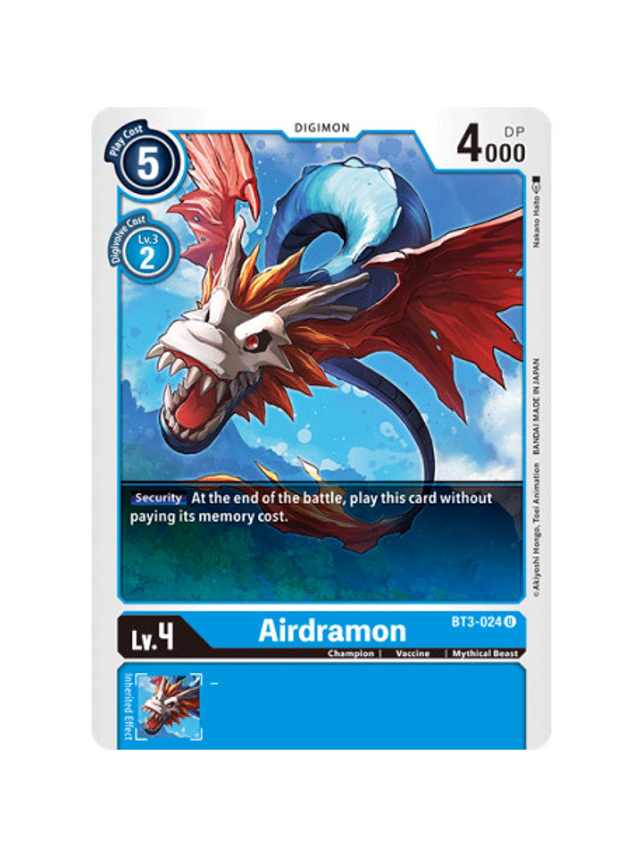 BT3-024 U Airdramon Digimon  1