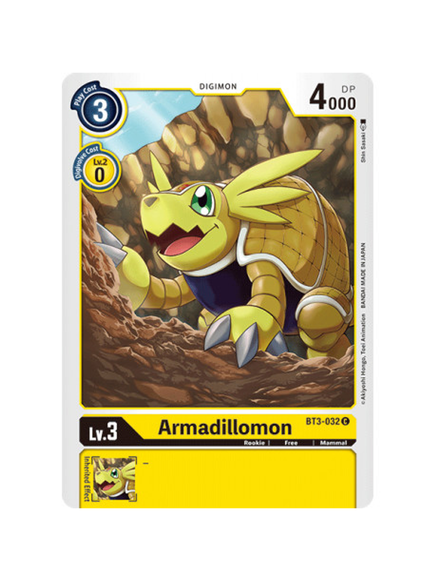 BT3-032 C Armadillomon Digimon  1