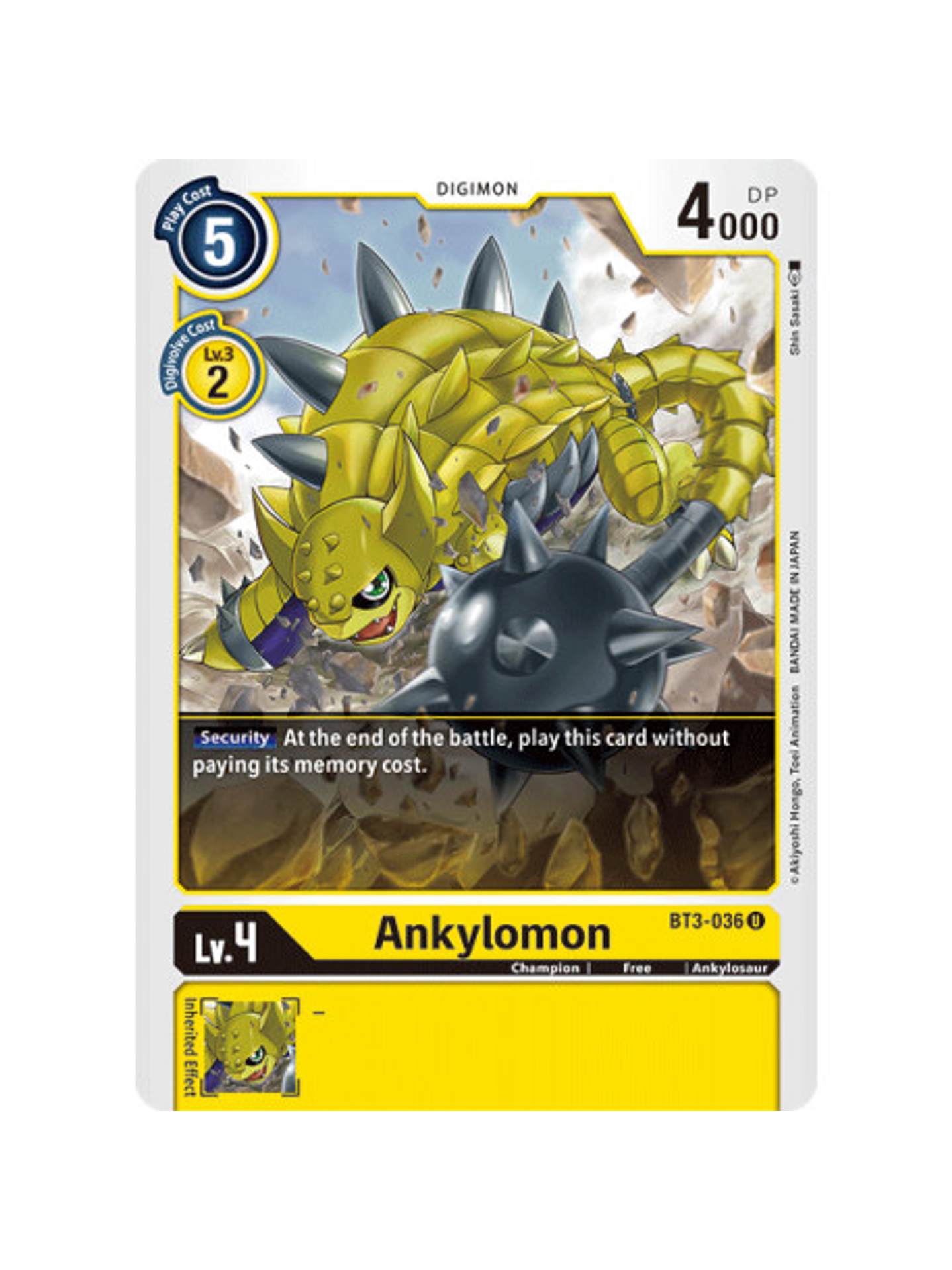 BT3-036 U Ankylomon Digimon  1