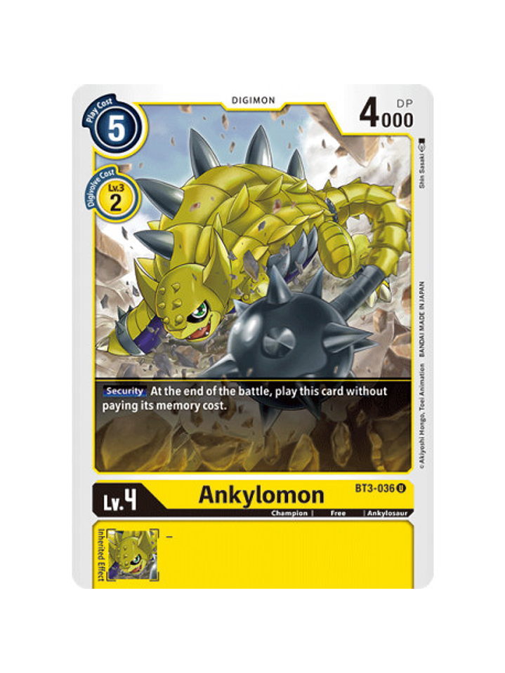 BT3-036 U Ankylomon Digimon  1