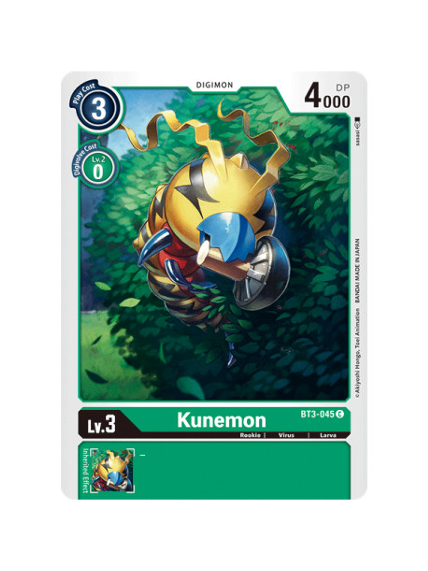 BT3-045 C Kunemon Digimon  1