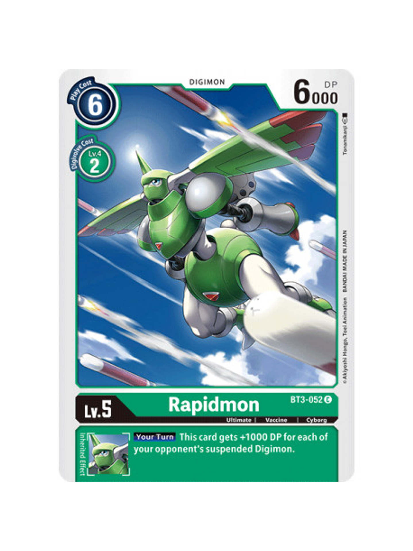 BT3-052 C Rapidmon Digimon  1