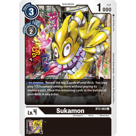 BT3-063 C Sukamon Digimon 