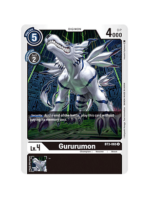 BT3-065 U Gururumon Digimon 