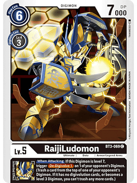 BT3-069 C RaijiLudomon Digimon 