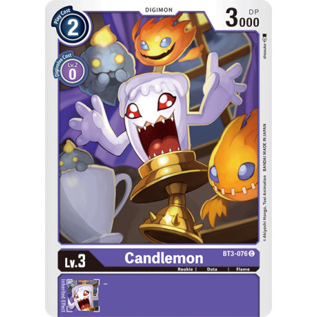 BT3-076 C Candlemon Digimon 