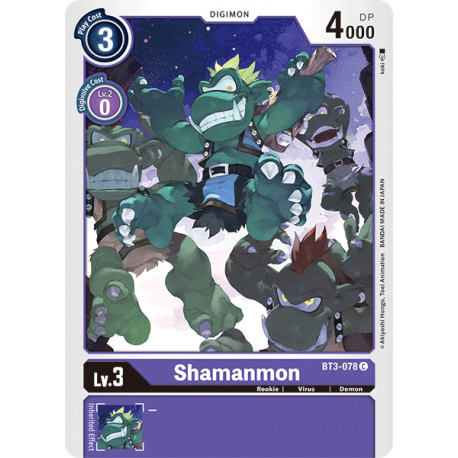 BT3-078 C Shamanmon Digimon 