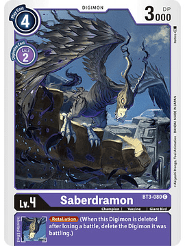 BT3-080 C Saberdramon Digimon 