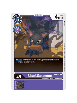 BT3-082 U BlackGatomon Digimon 