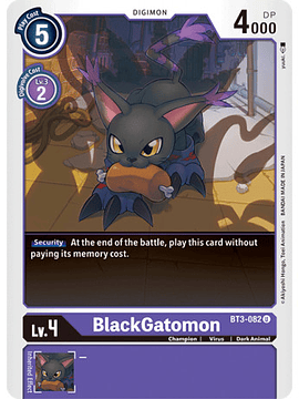 BT3-082 U BlackGatomon Digimon 