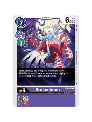 BT3-086 C Arukenimon Digimon 