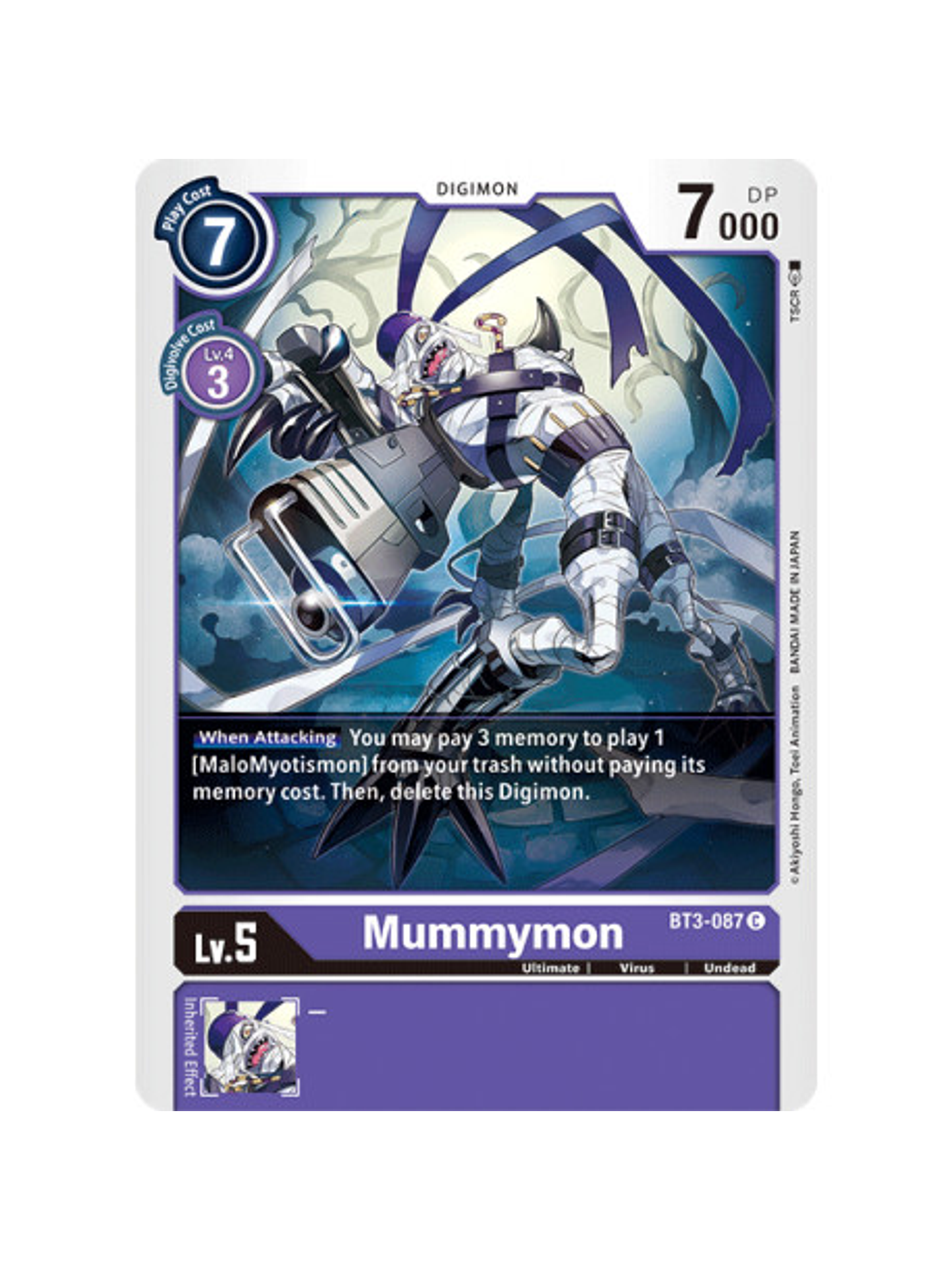 BT3-087 C Mummymon Digimon  1