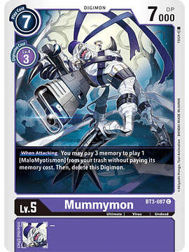 BT3-087 C Mummymon Digimon 