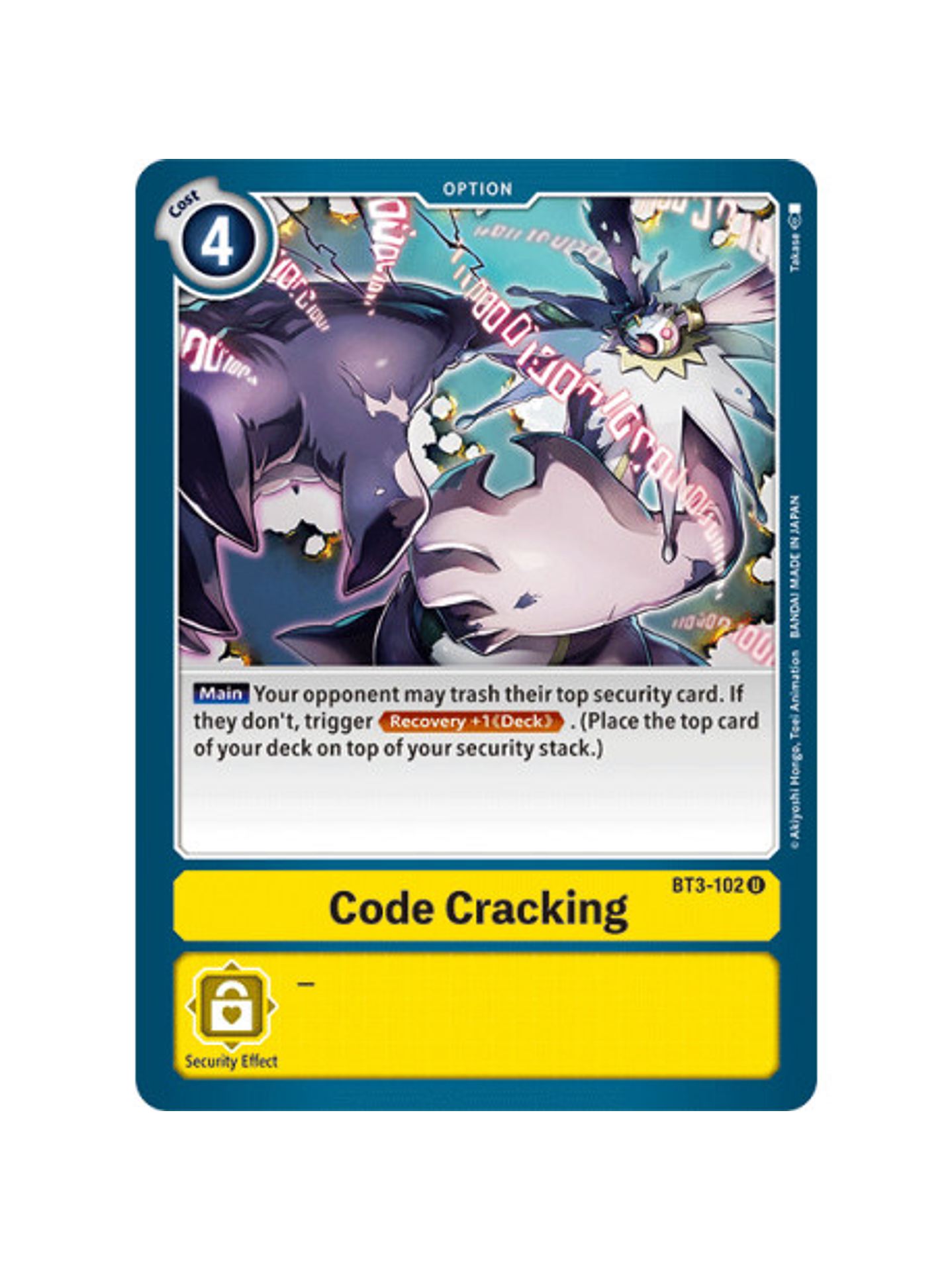 BT3-102 U Code Cracking Option  1