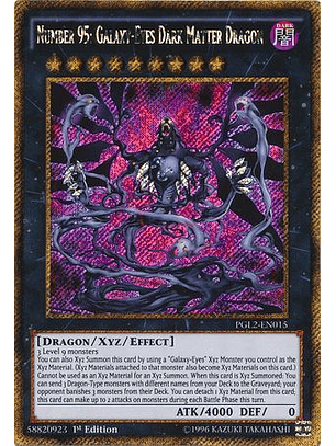 Number 95: Galaxy-Eyes Dark Matter Dragon - PGL2-EN015 - Gold Secret Rare 1st Edition