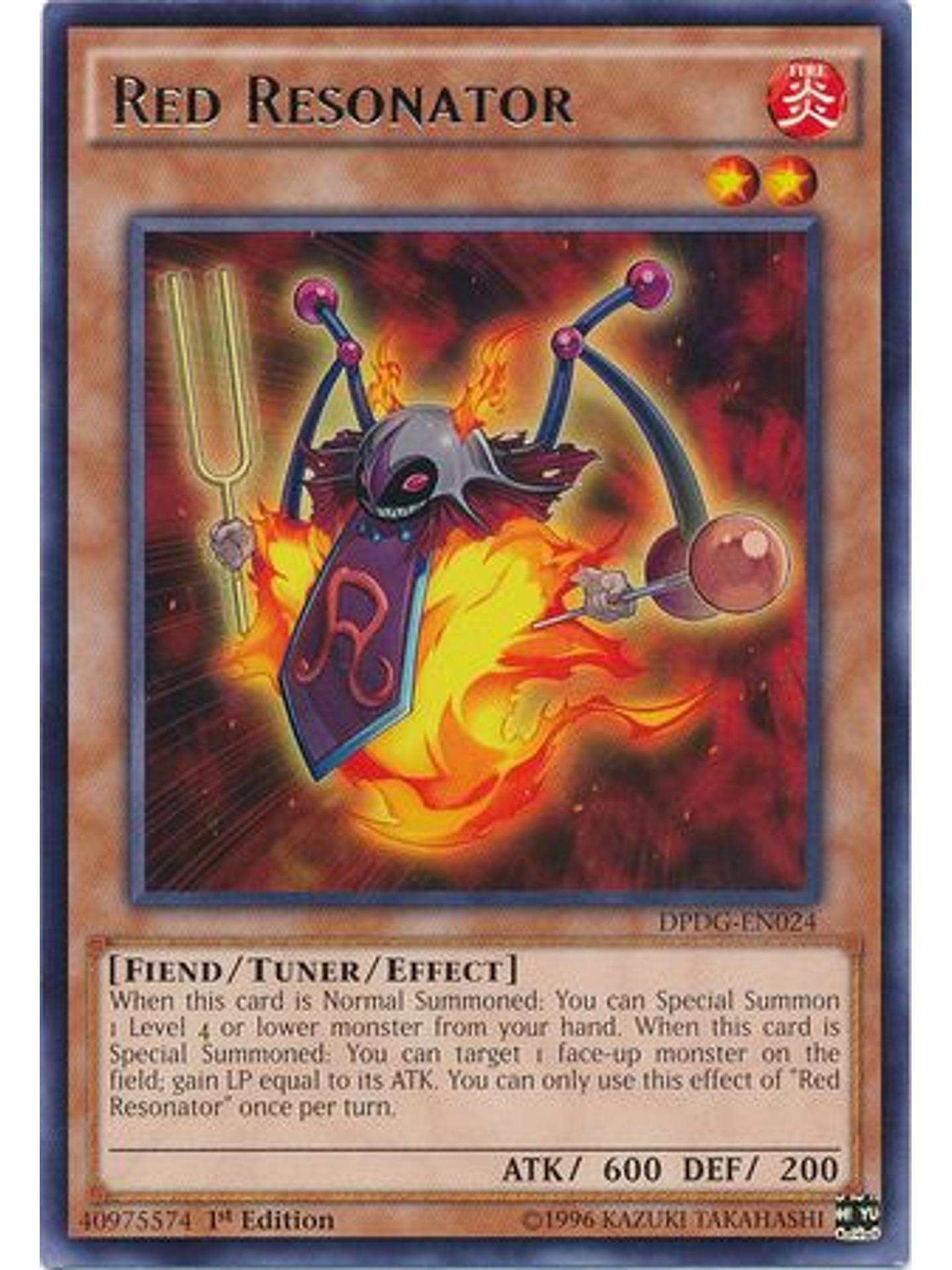 Red Resonator - DPDG-EN024 - Rare 1st Edition 1