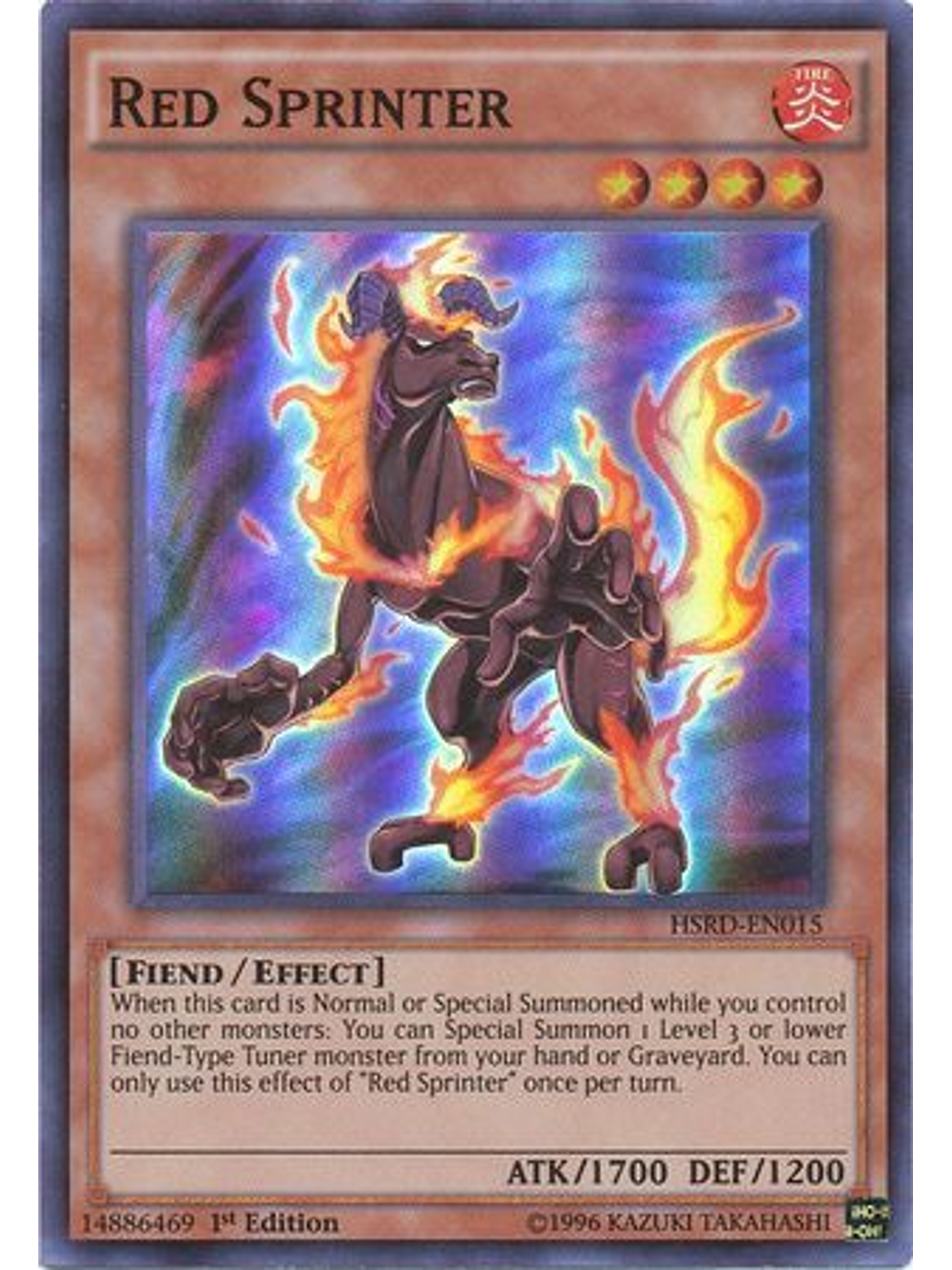 Red Sprinter - HSRD-EN015 - Super Rare 1st Edition 1