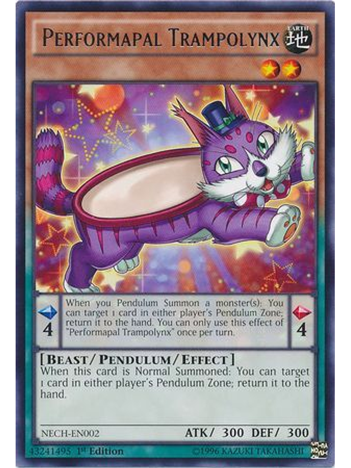 Performapal Trampolynx - nech-en002 - Rare 1st Edition 1