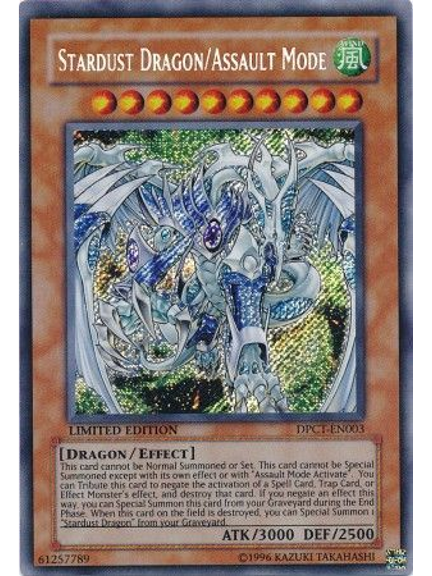 Stardust Dragon/Assault Mode - DPCT-EN003 - Secret Rare 1st Edition 1