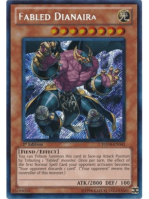 Fabled Dianaira - HA04-EN043 - Secret Rare Unlimited