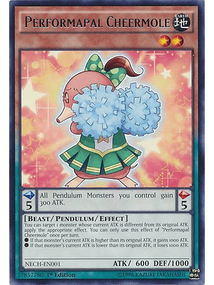 Performapal Cheermole - NECH-EN001 - Rare 1st Edition