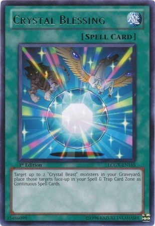 Crystal Blessing - LCGX-EN165 - Rare 1st Edition